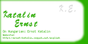 katalin ernst business card